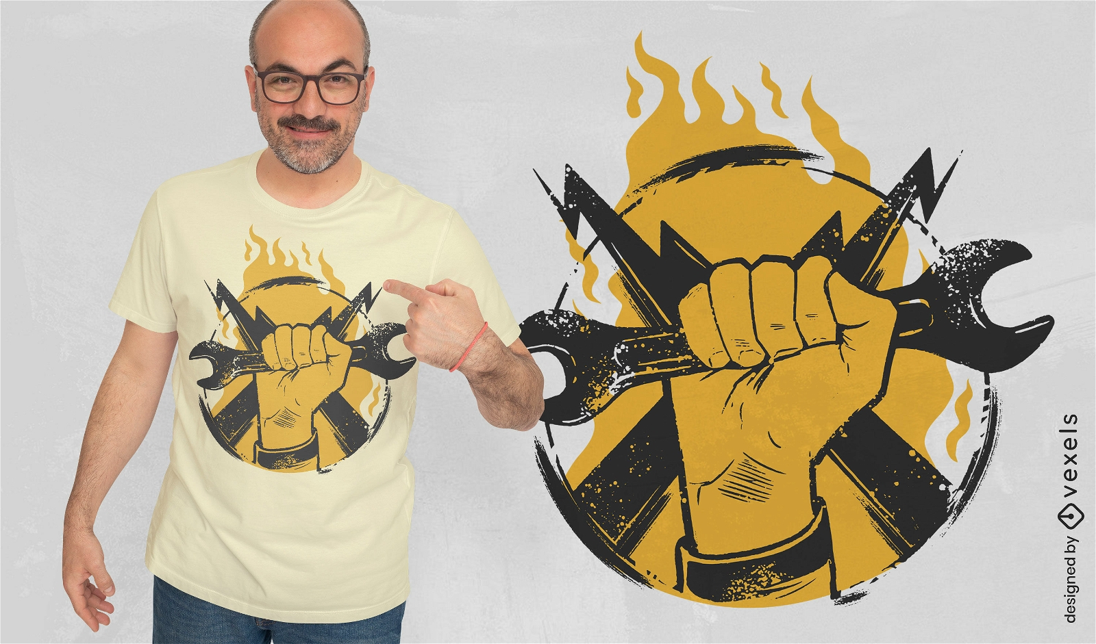 Labor day fist t-shirt design