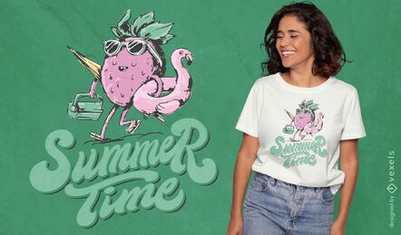 Summer time pineapple t-shirt design