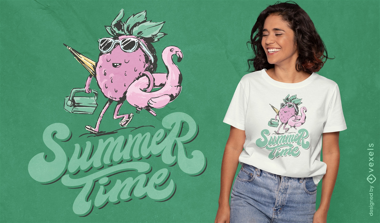 Design de camiseta de abacaxi de horário de verão