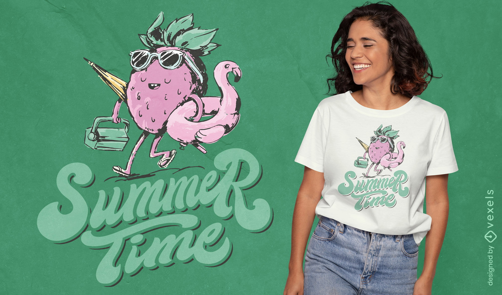 Diseño de camiseta de piña de horario de verano.