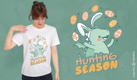 Diseño de camiseta de dragón bebé de Pascua
