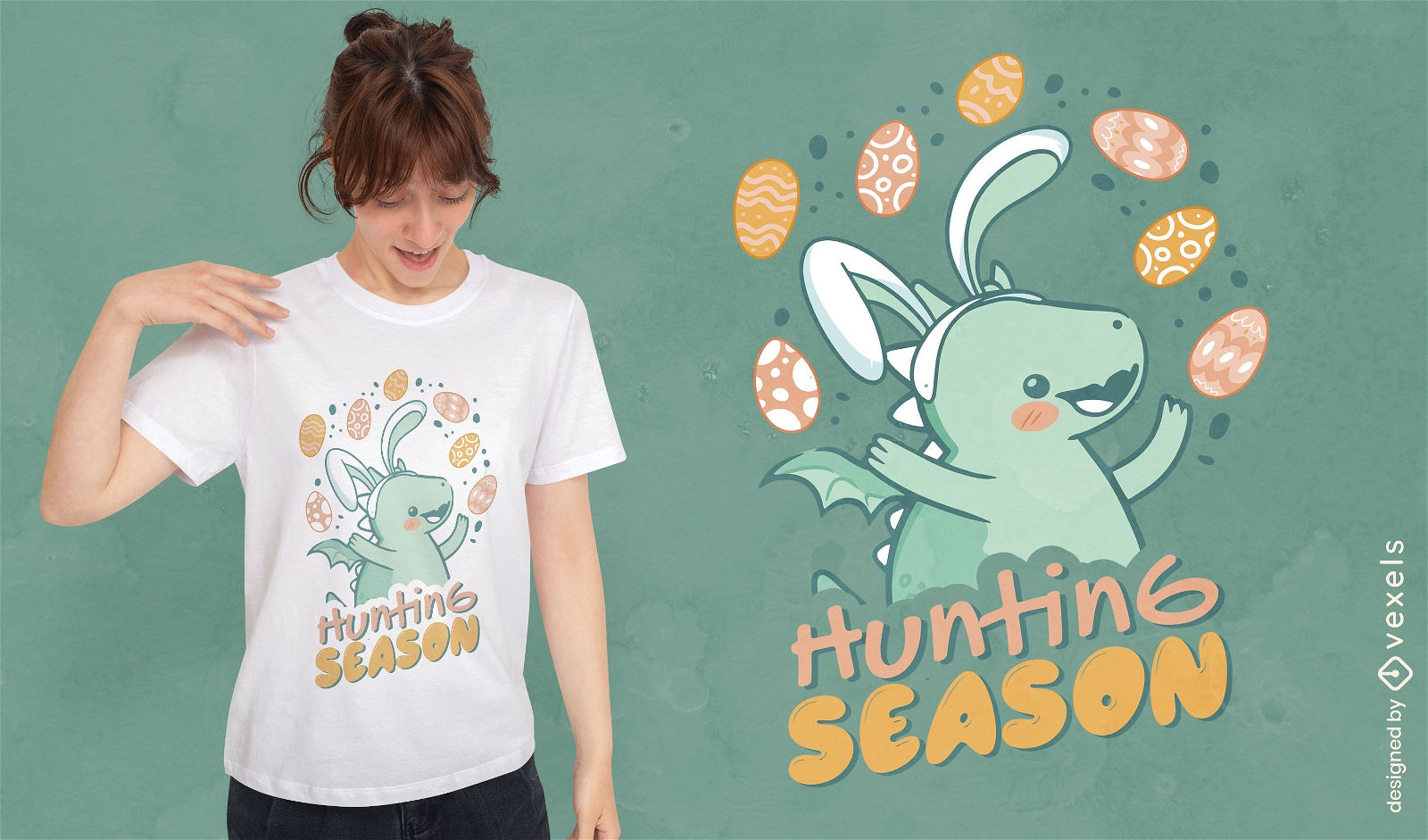 Easter baby dragon t-shirt design