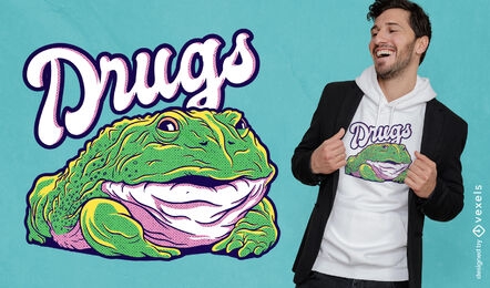 Drugs toad funny t-shirt design