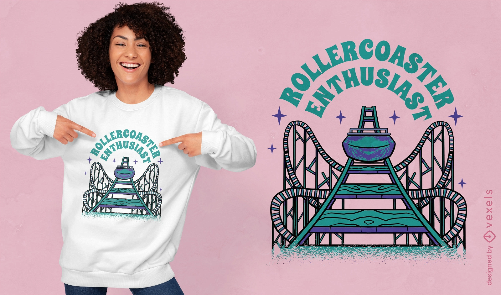Rollercoaster enthusiast t-shirt design