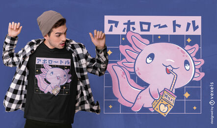Axolotl-Milchshake-T-Shirt-Design