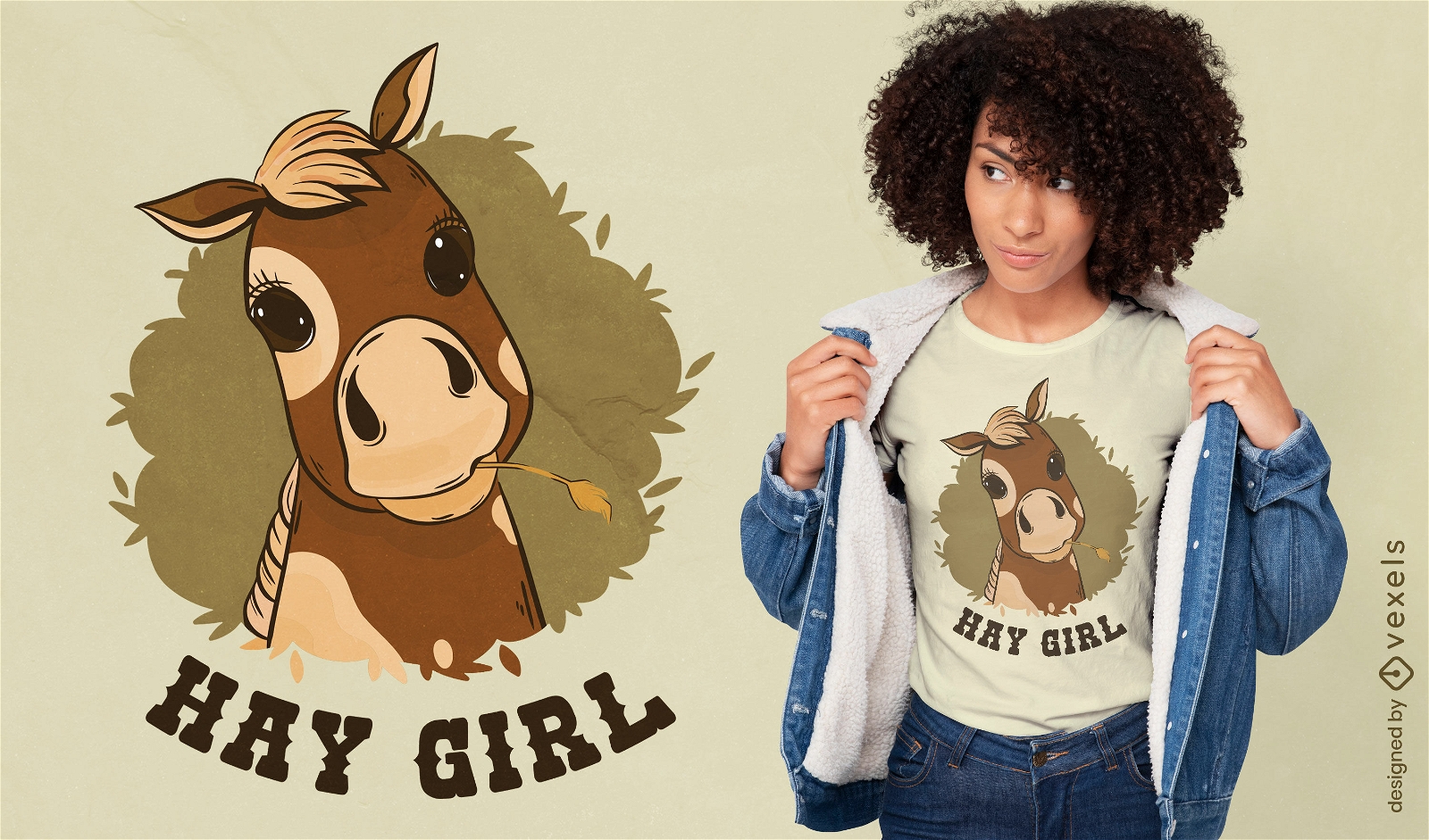 Cute horse animal cartoon t-shirt design