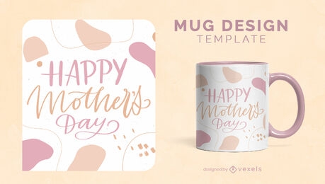 Mother's day organic abstract mug design