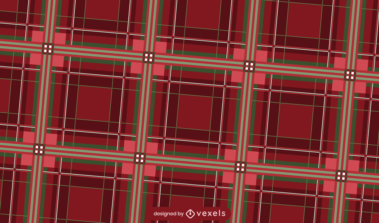 Red Tartan Plaid Pattern' Sticker