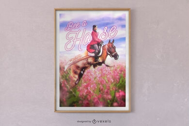 Bee horse poster design