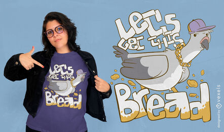 Cool pigeon quote t-shirt design