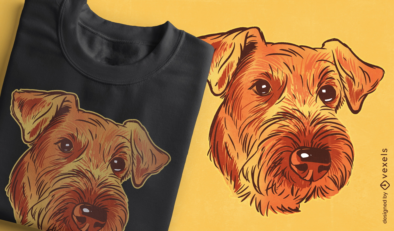 Diseño de camiseta de perro Airedale Terrier