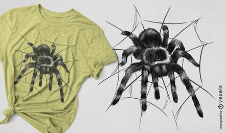 Schwarzes Tarantula-T-Shirt-Design