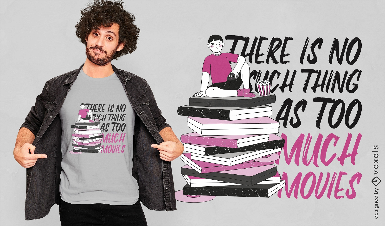 Too much movies quote t-shirt design