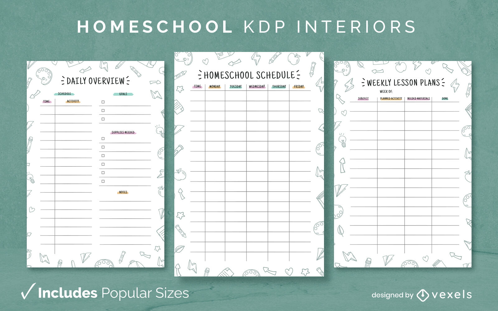 Homeschooling kdp p?ginas de dise?o de interiores