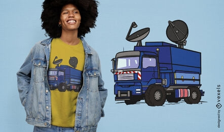 Satellite truck t-shirt design