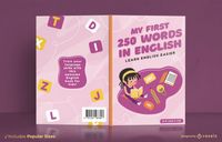 French To English Dictionary Book Cover Design Vector Download