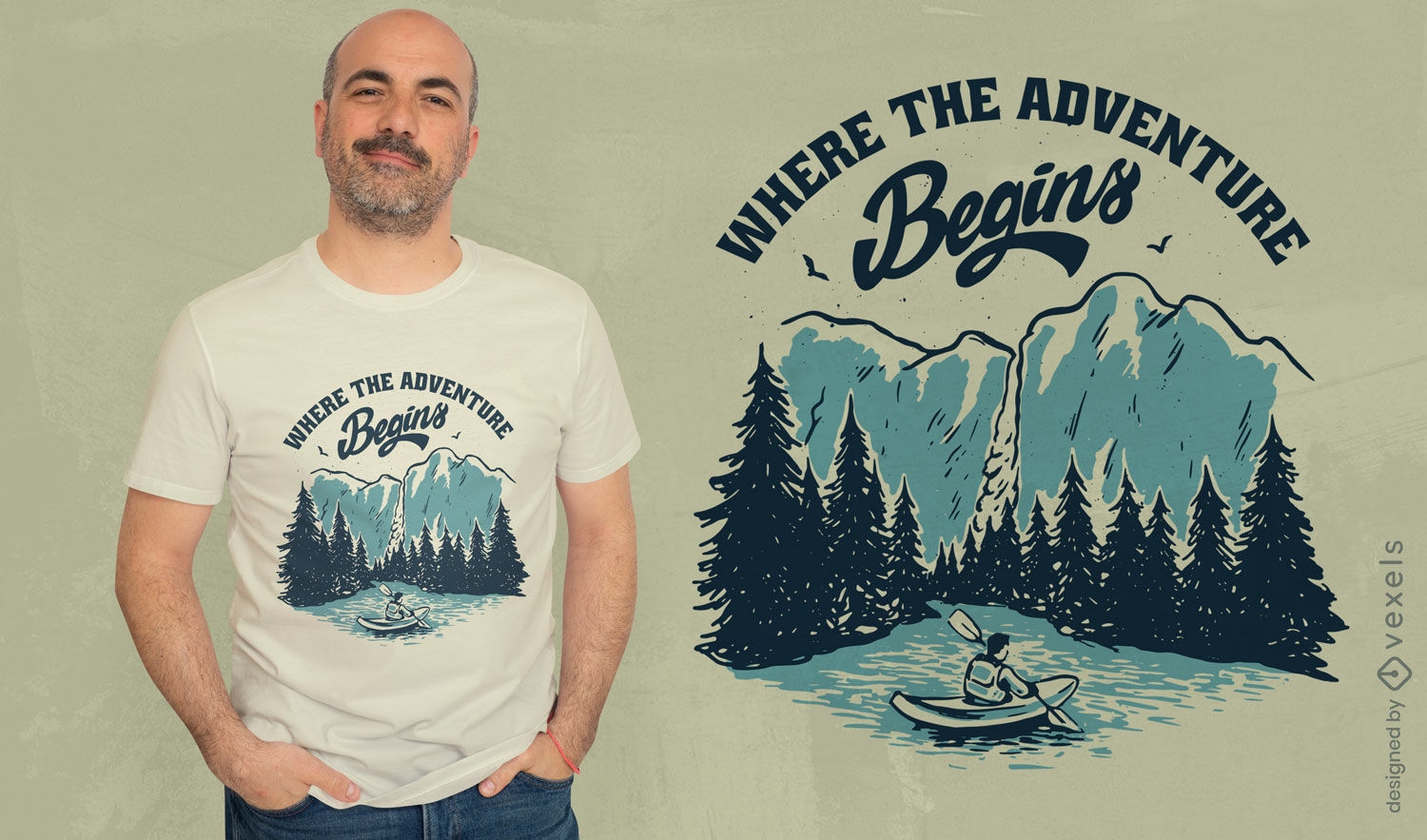 National park with mountains t-shirt design