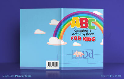 Diseño de portada de libro infantil Rainbow in the sky