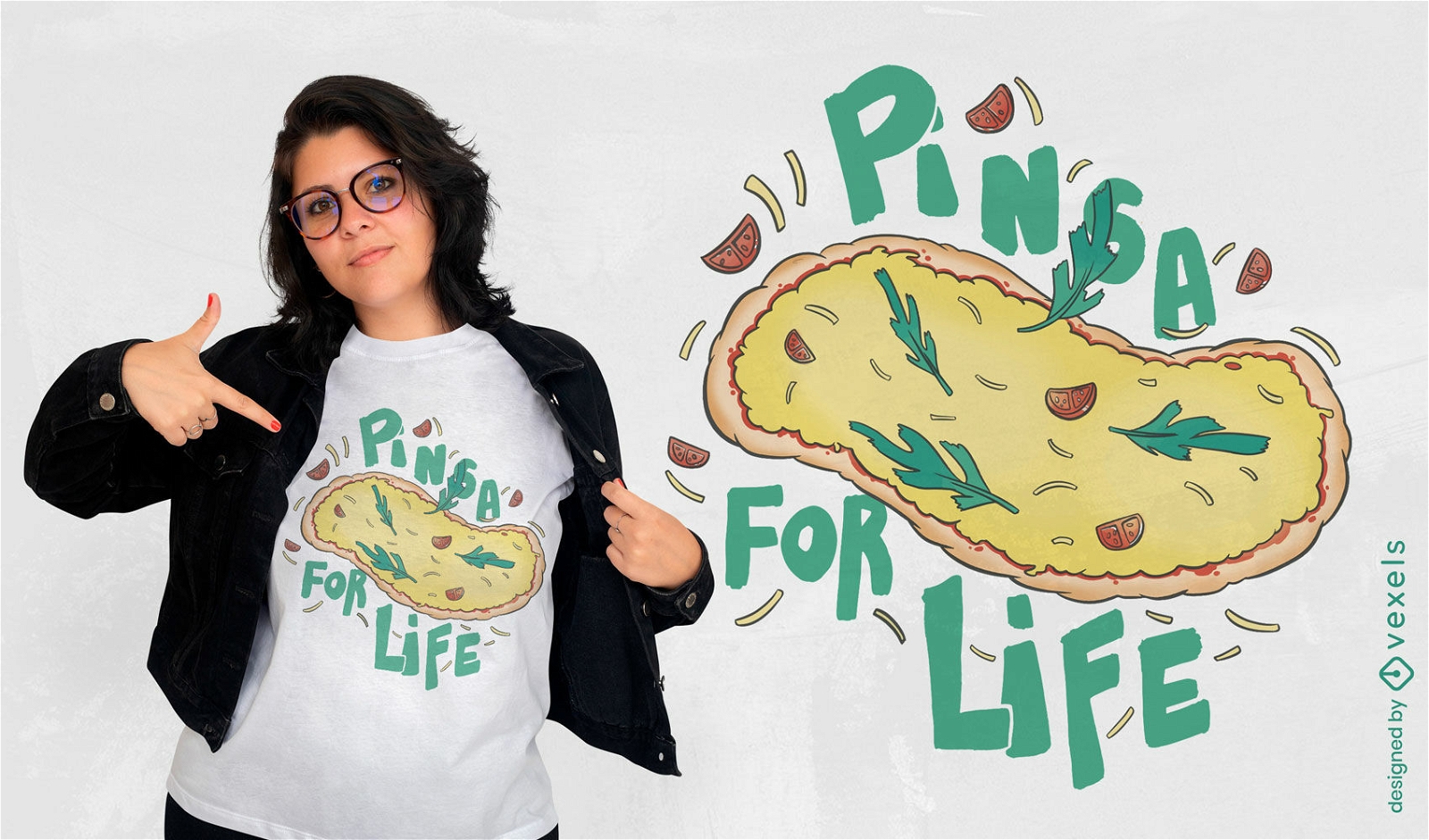 Pinsa roman food tasty t-shirt design