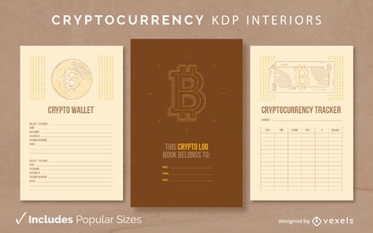 Cryptocurrency Tracker Design Template KDP