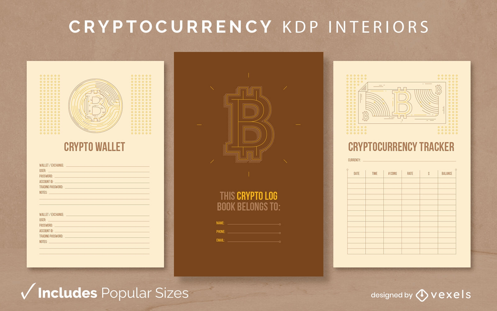 Kryptowährungs-Tracker-Designvorlage KDP
