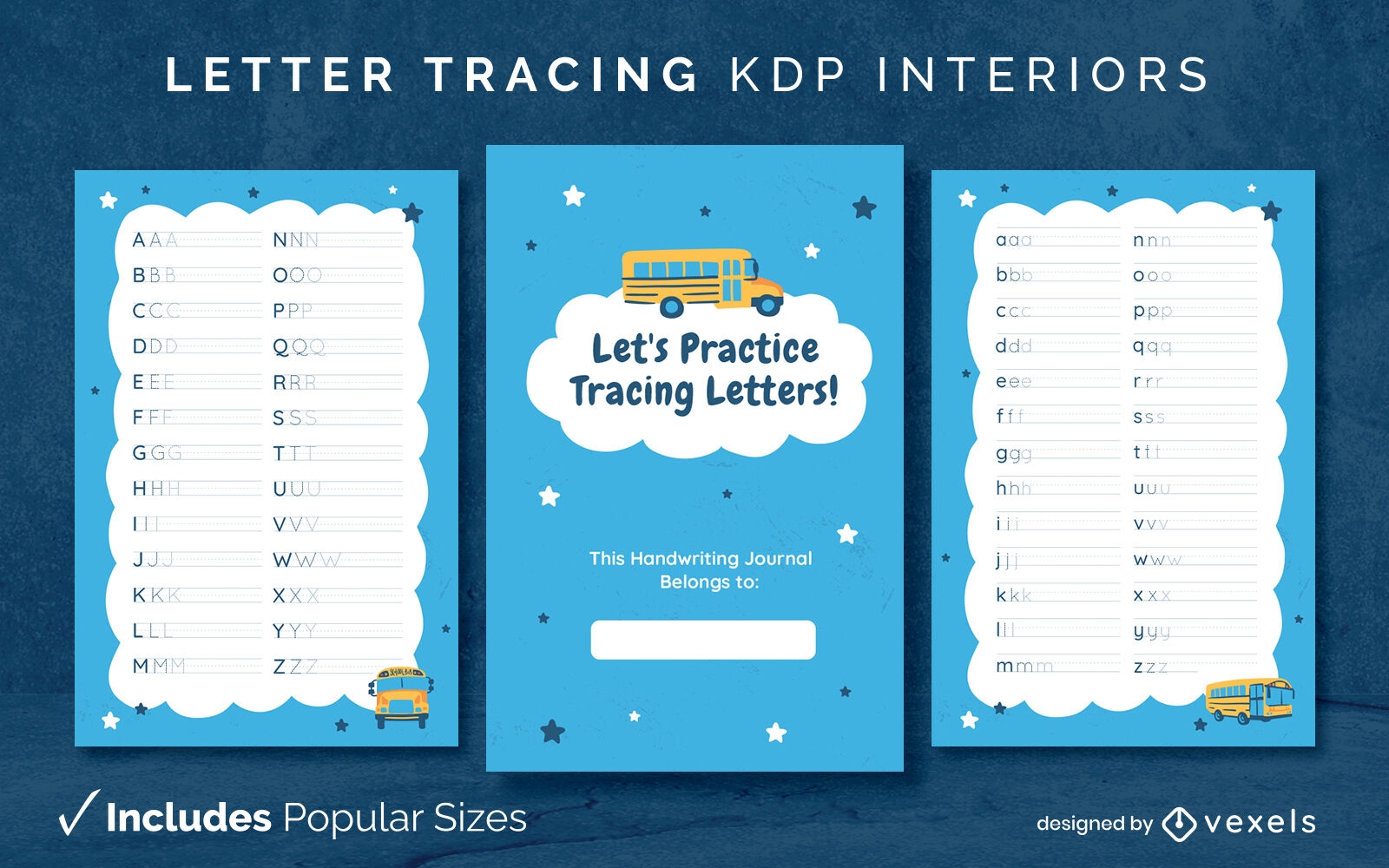 Letter tracing practice KDP interior design