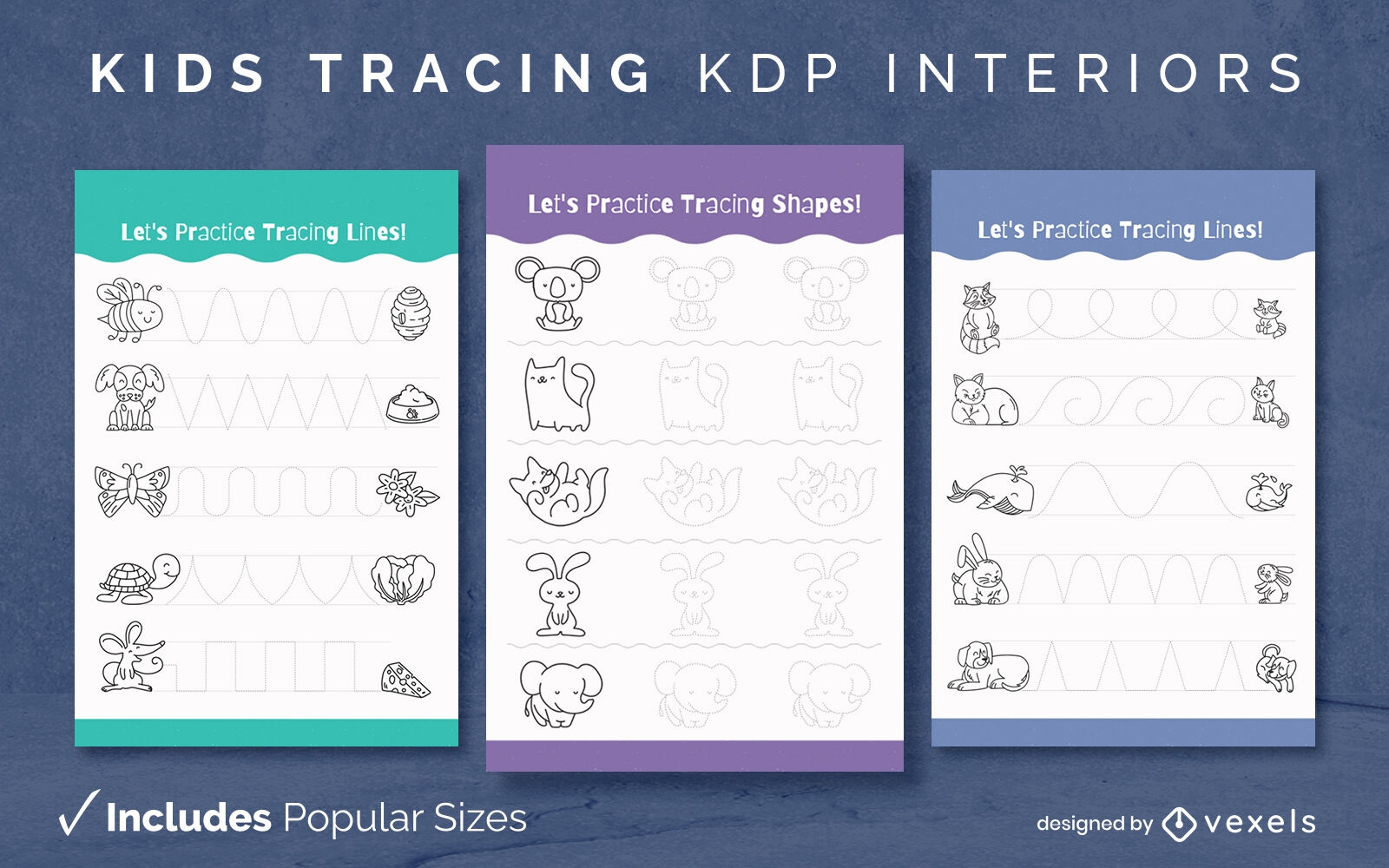 Shape tracing for kids KDP interior design