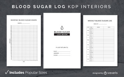 Designvorlage für tägliche Diabetesprotokolle KDP