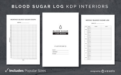 Diabetes Daily Log Design Template KDP