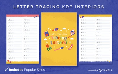 Letter tracing for kids KDP interior design