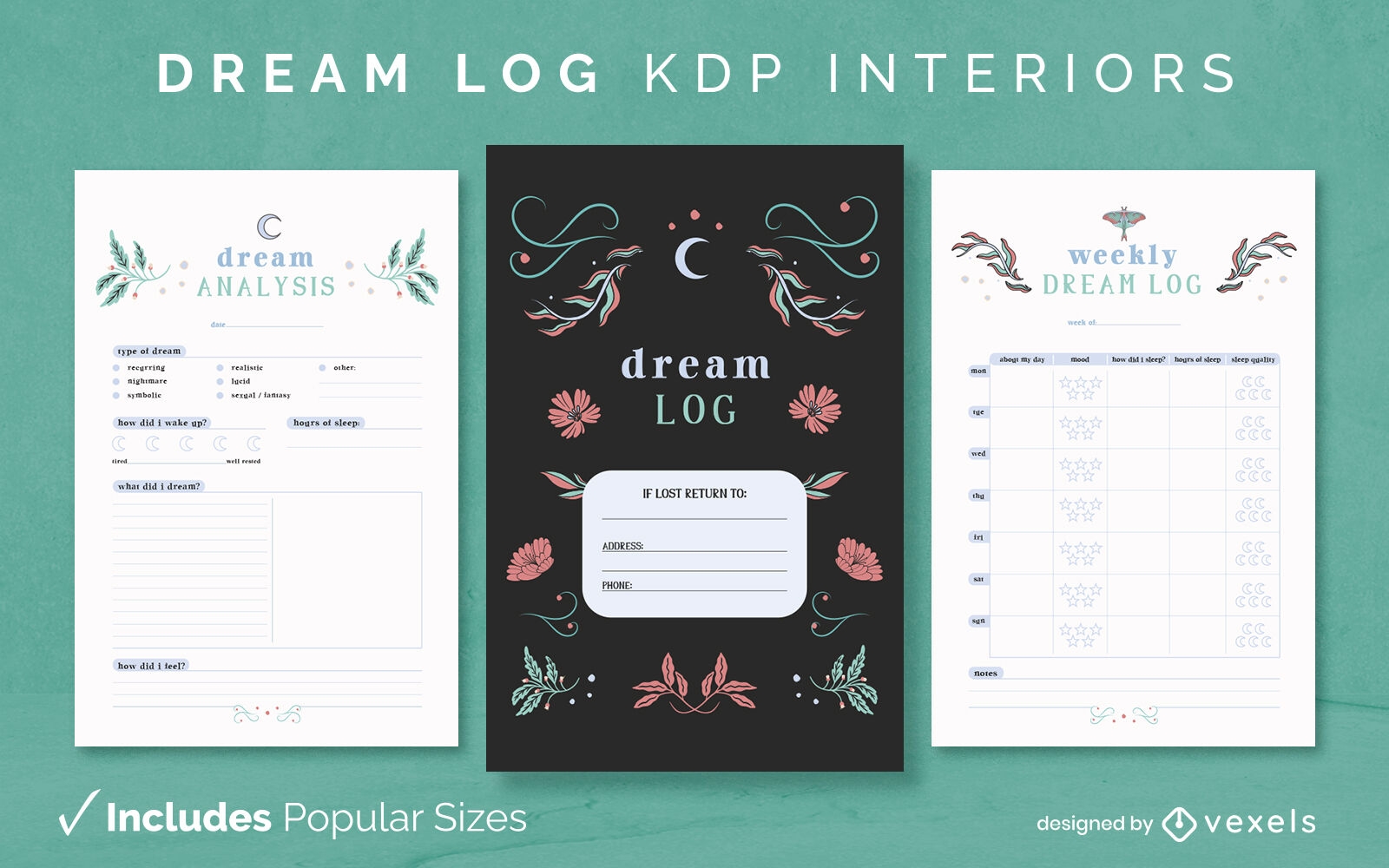Dream Tracker Template KDP Interior Design