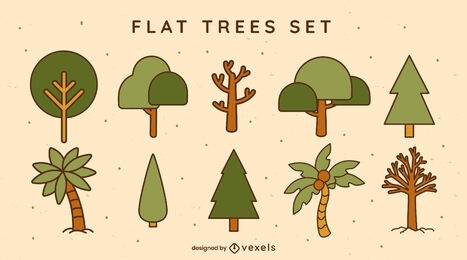 Types of trees set design