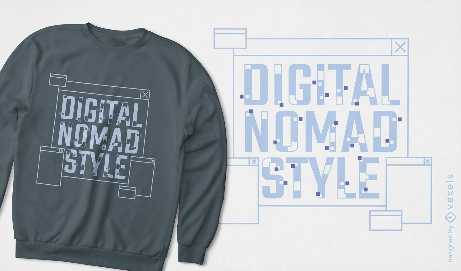 Design de camiseta de citação de estilo nômade digital