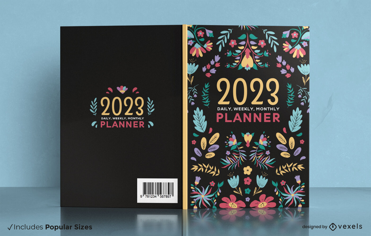 2023 Planner Book Cover Design Vector Download