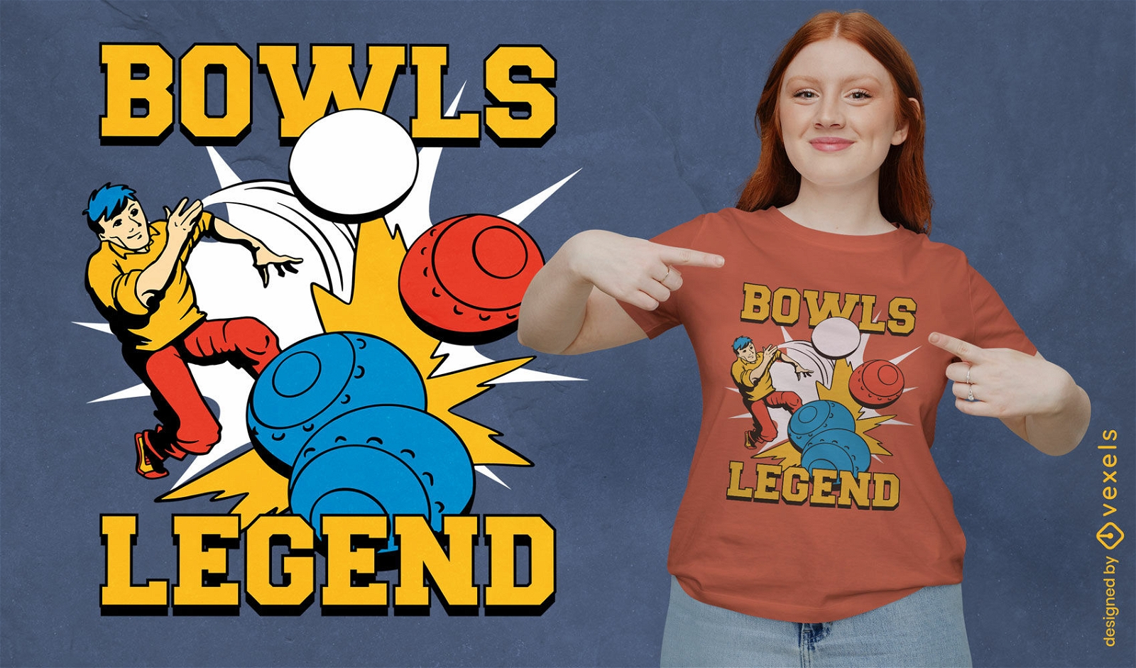 Lawnbowls legend t-shirt design