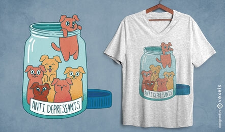 Anti depressants dogs t-shirt design