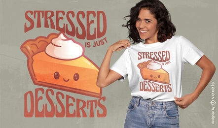 Design de t-shirt de sobremesa estressado