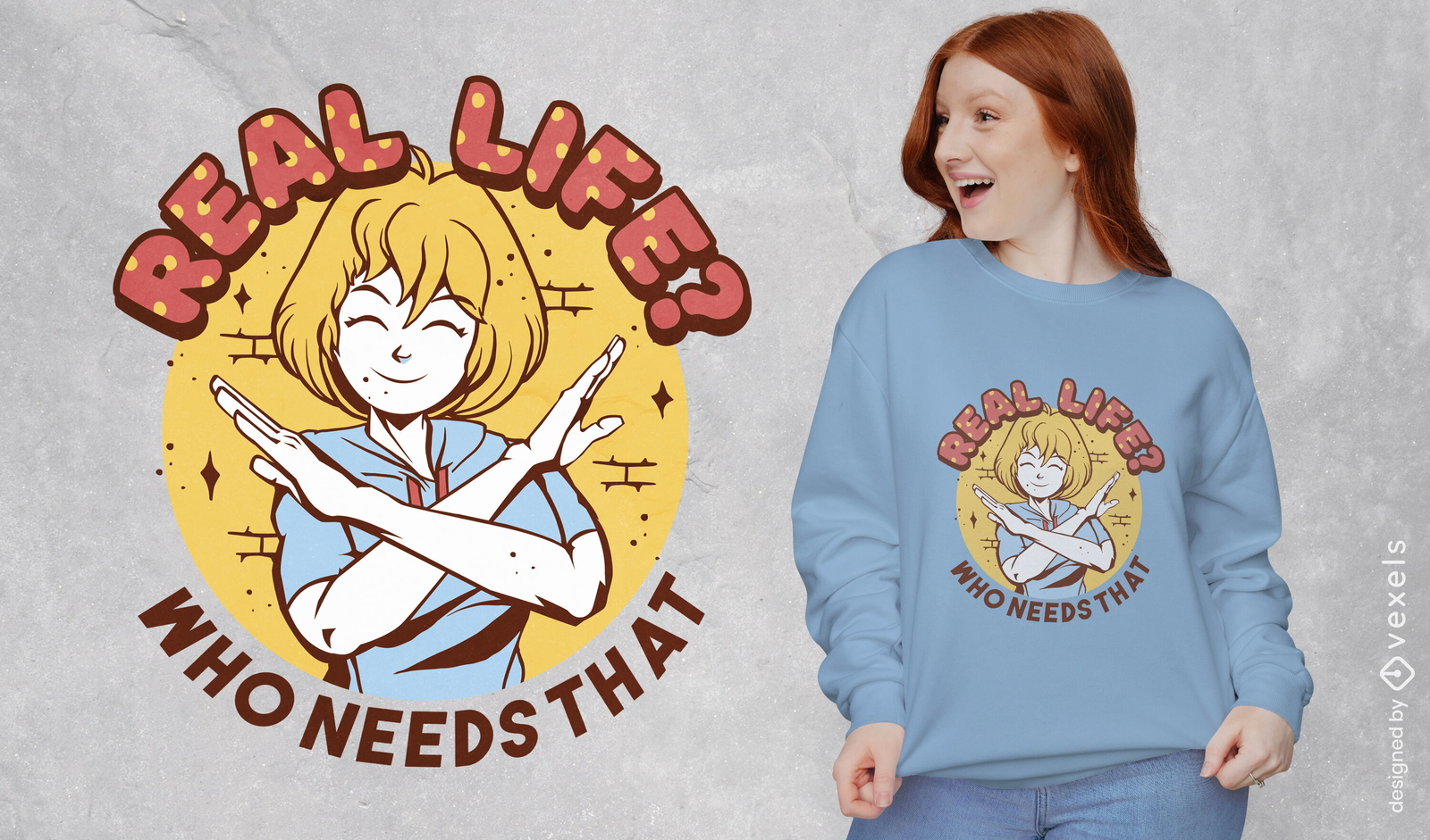 Diseño de camiseta de dibujos animados de mujer divertida