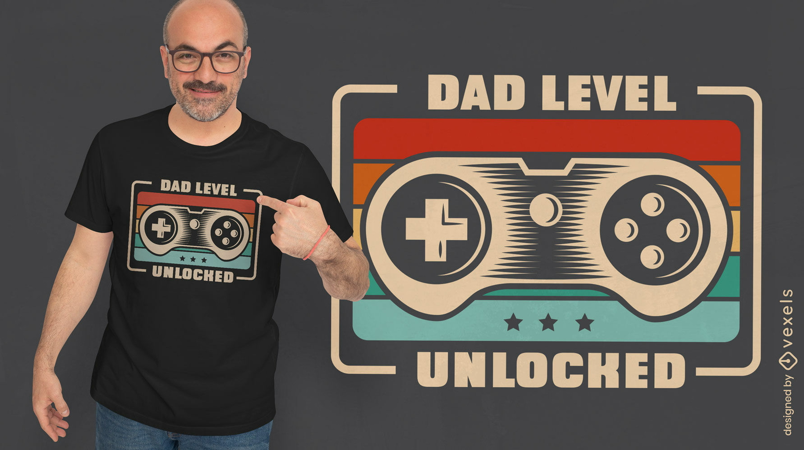 Design de camiseta engraçada de joystick de jogo