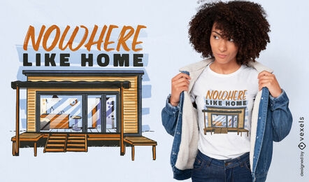 Small wooden house home t-shirt design