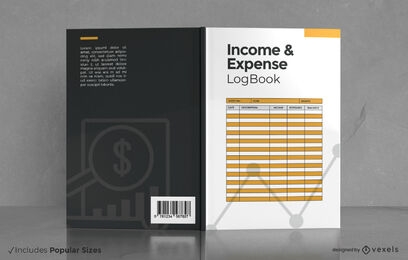 Diseño de portada de libro de hoja de cálculo de trabajo