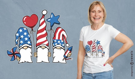 Independence day gnomes t-shirt design