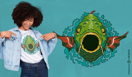 Karpfen Fisch Illustration T-Shirt Design