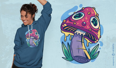 Trippy Pilz-Natur-T-Shirt-Design