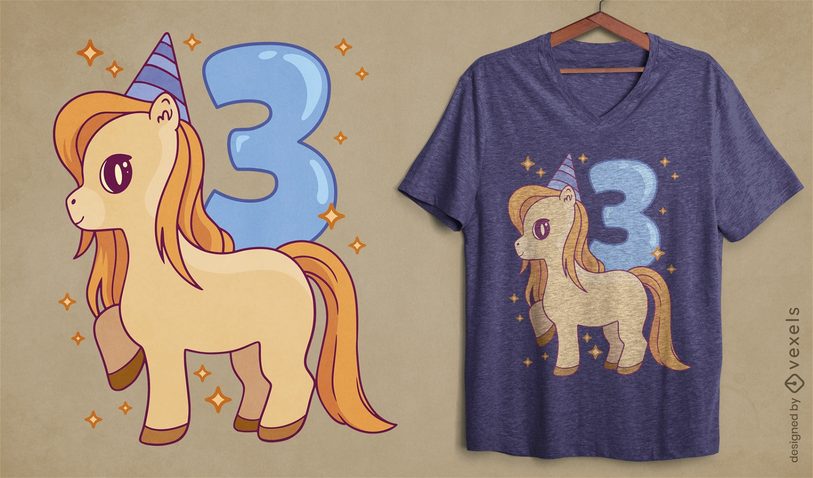 3rd Birthday pony t-shirt design