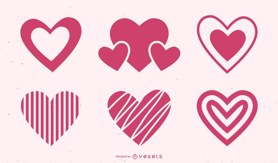 Conjunto de iconos de corazón Conjunto de iconos de corazón