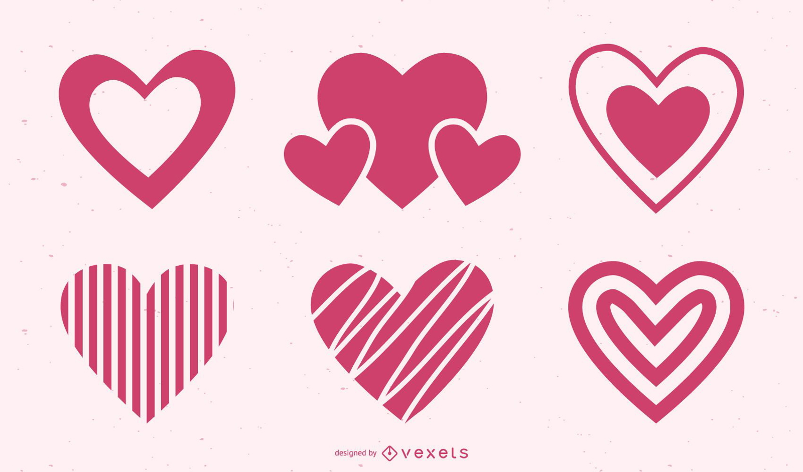 Paquete de diseño de iconos de corazón