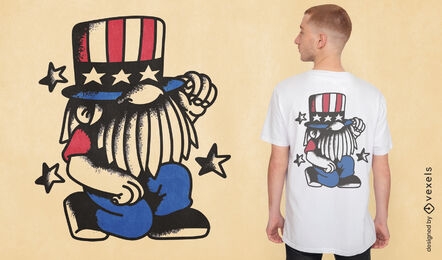 4th of July gnome t-shirt design