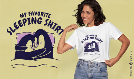 Pinguin schlafendes T-Shirt Design