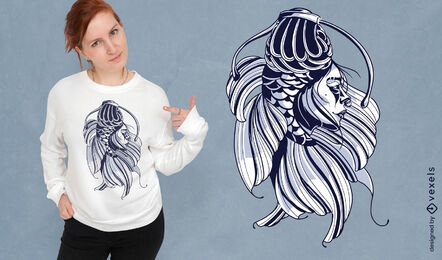 Koi-Fisch-Frauen-T-Shirt-Design